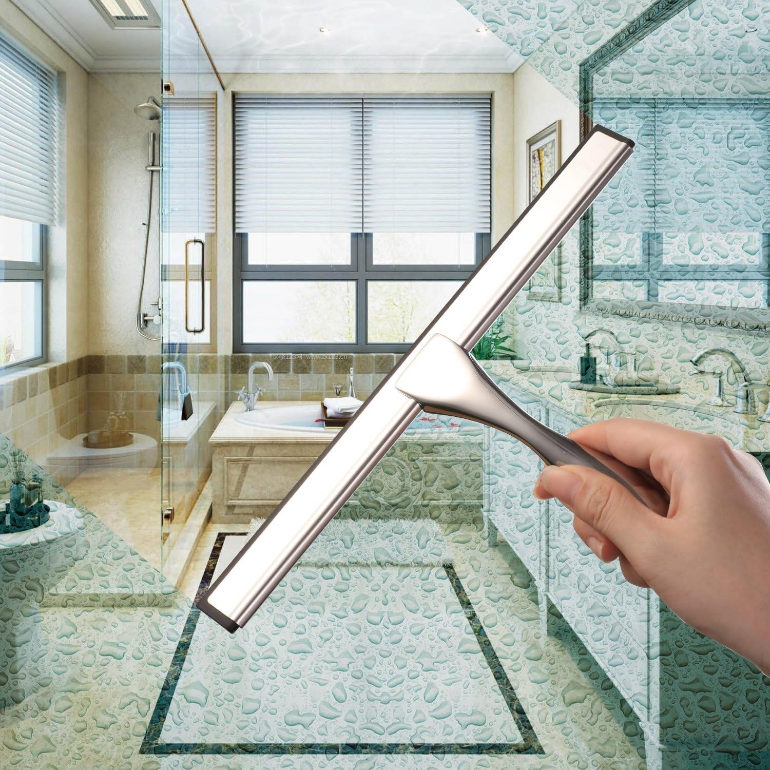 Durable Shower Squeegee – 10-Inch Design for Sparkling Indoor & Outdoor Surfaces