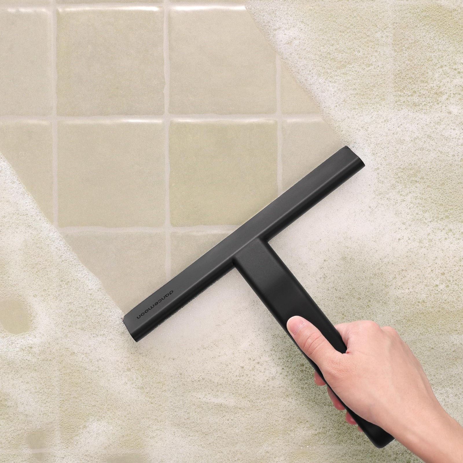 10-Inch Silicone Shower Squeegee with Hook – Streak-Free Cleaner for Glass, Tile