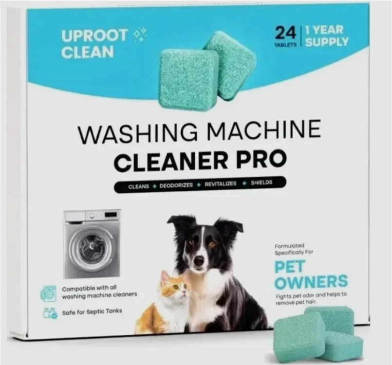 Uproot Clean Washing Machine Cleaner Tablets – 24 Pack for a 12 Month Supply. Fo