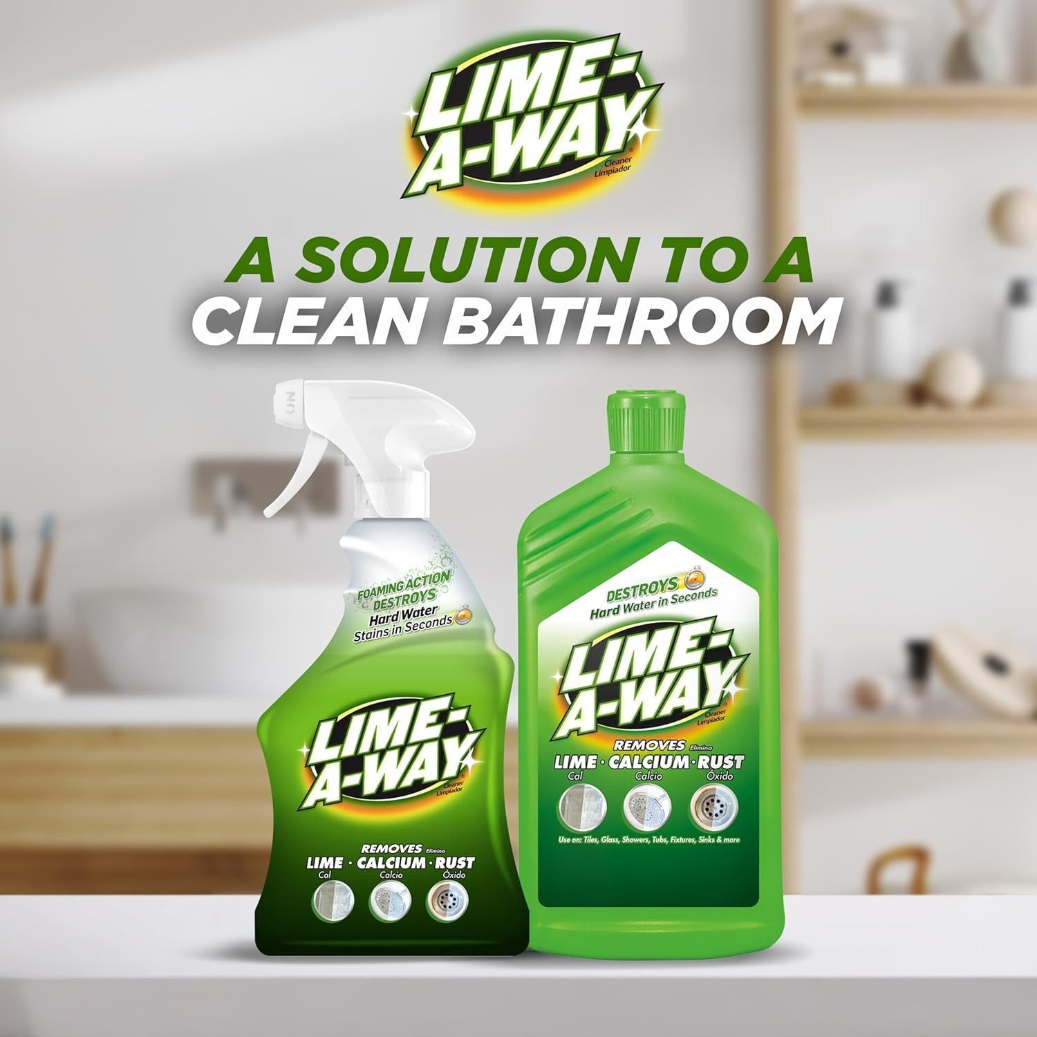 Lemon Scented Hard Water Stain Remover Spray – Tackles Rust & Calcium Quickly