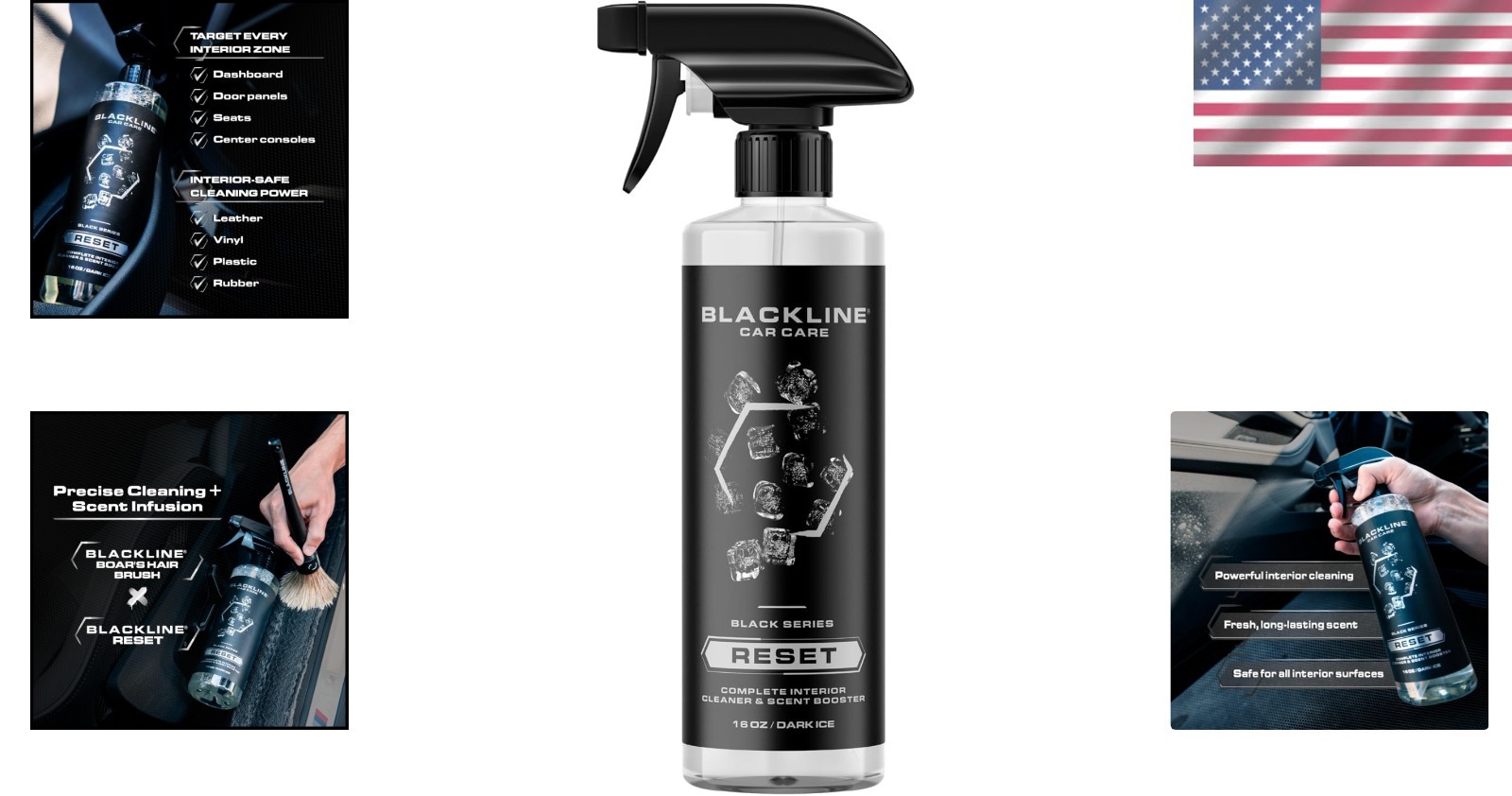 Blackline Luxury Scented Interior Cleaner Reset Deep Cleans & Deodorizes All Sur