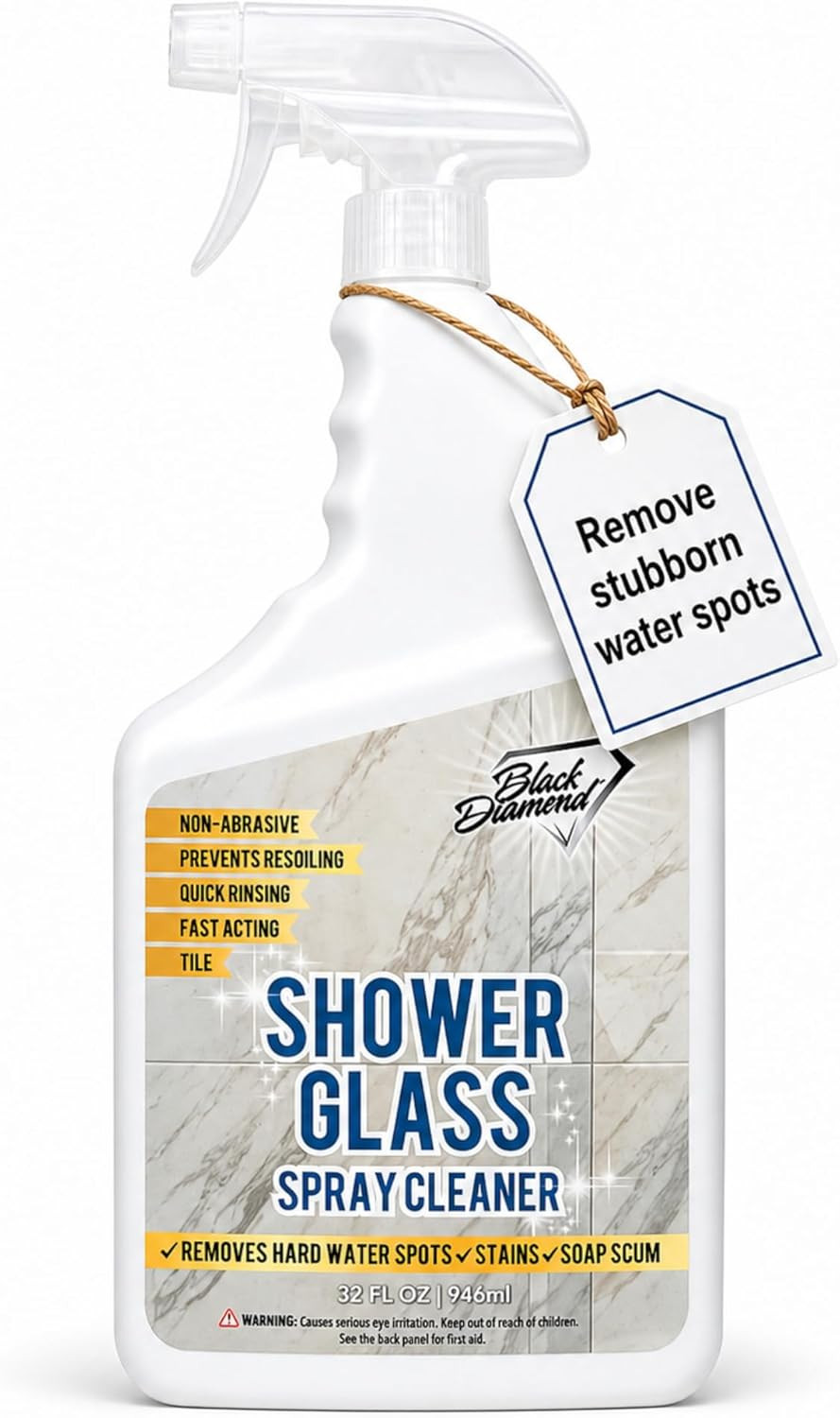 Shower Glass Cleaner – Professional Strength Shower Door & Tile Spray – Removes