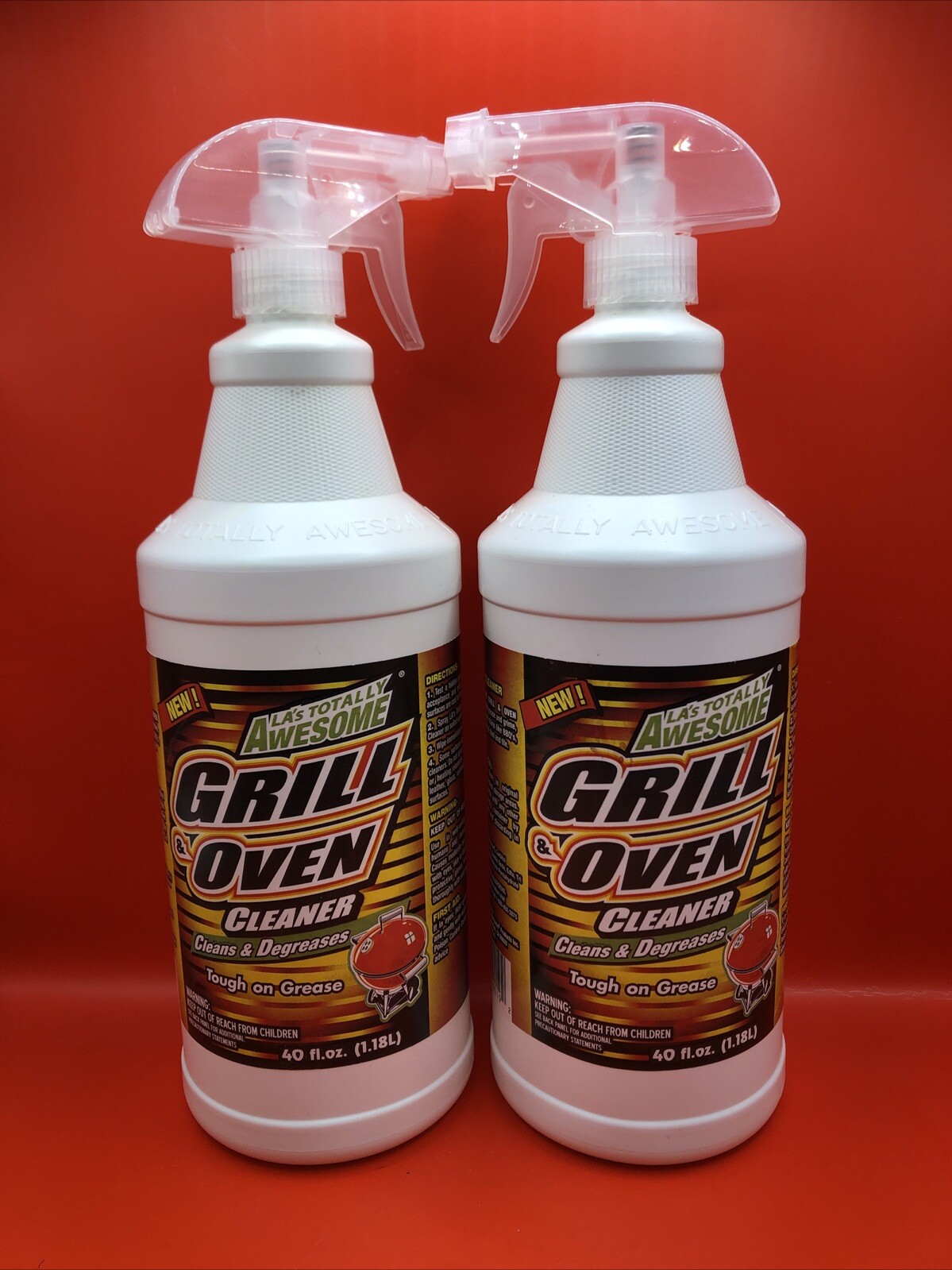 Lot 2 Bottle Of Grill & Oven Cleaner Clean & Degreases Tough On Grease 80 Oz