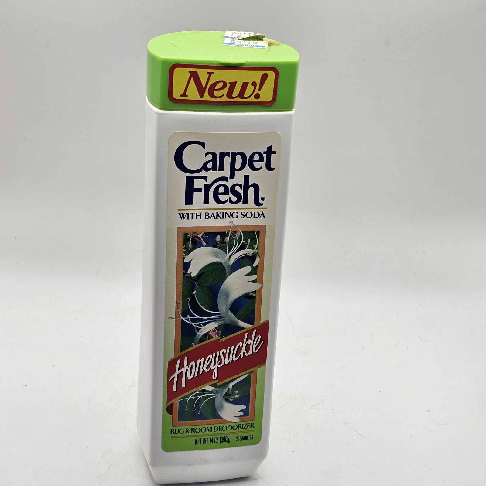 Carpet Fresh Rug Room Deodorizer Powder Honeysuckle Vtg 1996 14 oz Prop