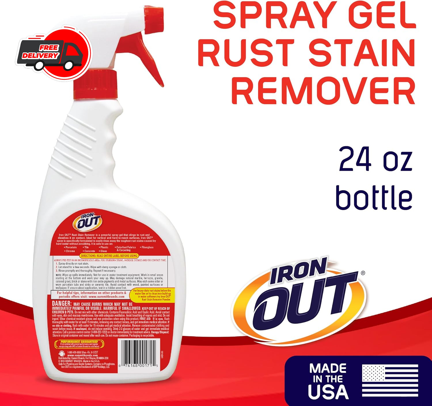 Rust Stain Remover Spray Gel, Remove Rust Stains in Bathrooms, Kitchens, Laundry
