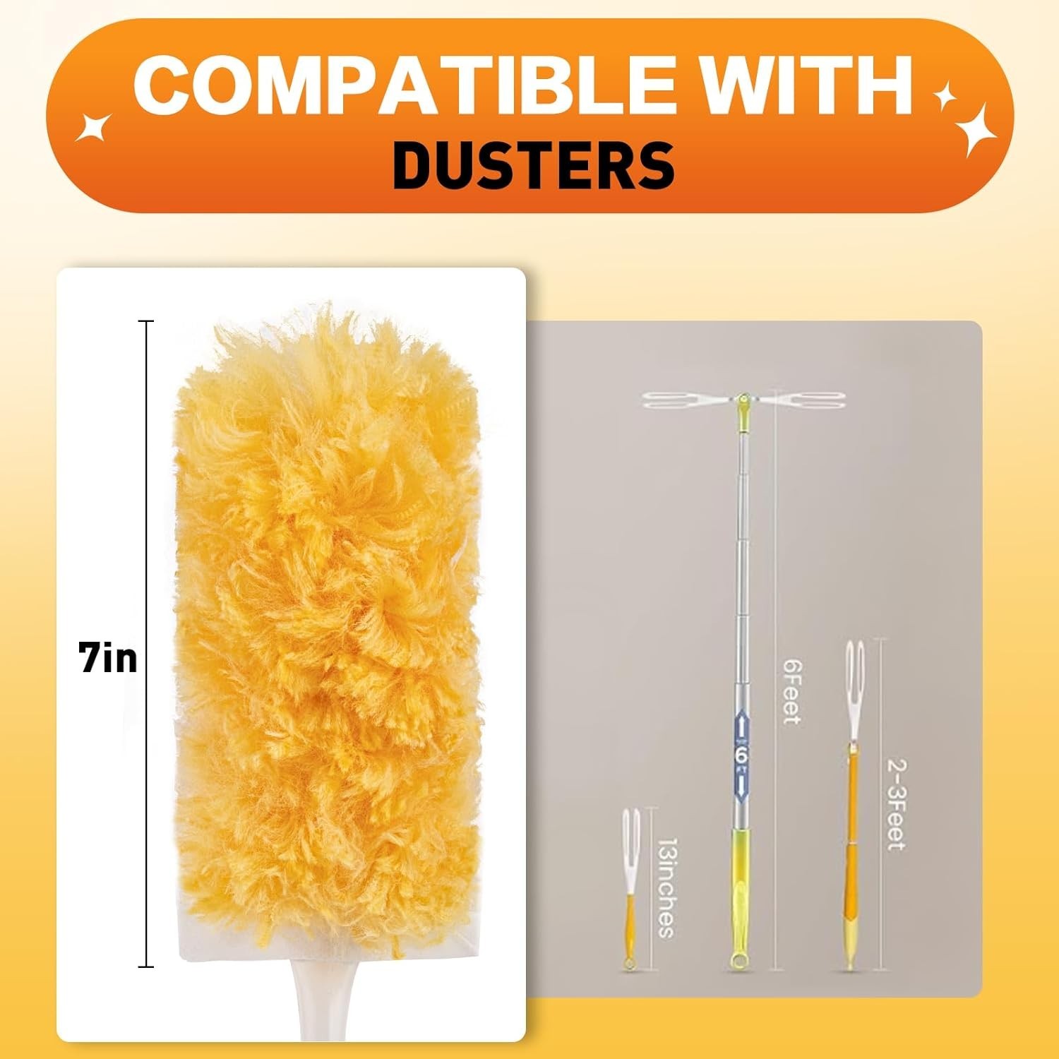 Heavy Duty Duster Refills, Unscented Disposable Dusters Kit for Cleaning Dust…