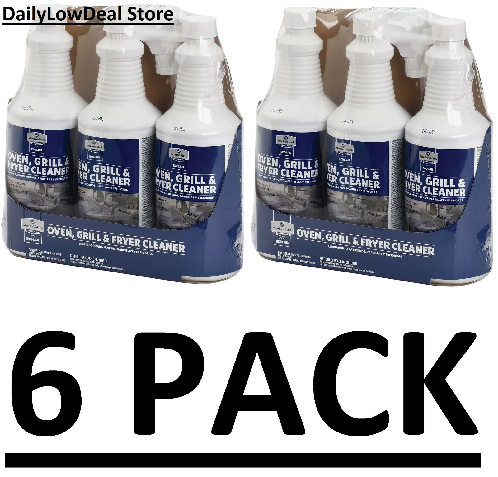 6 PACK – Member’s Mark Commercial Oven, Grill and Fryer Cleaner (32 oz.)