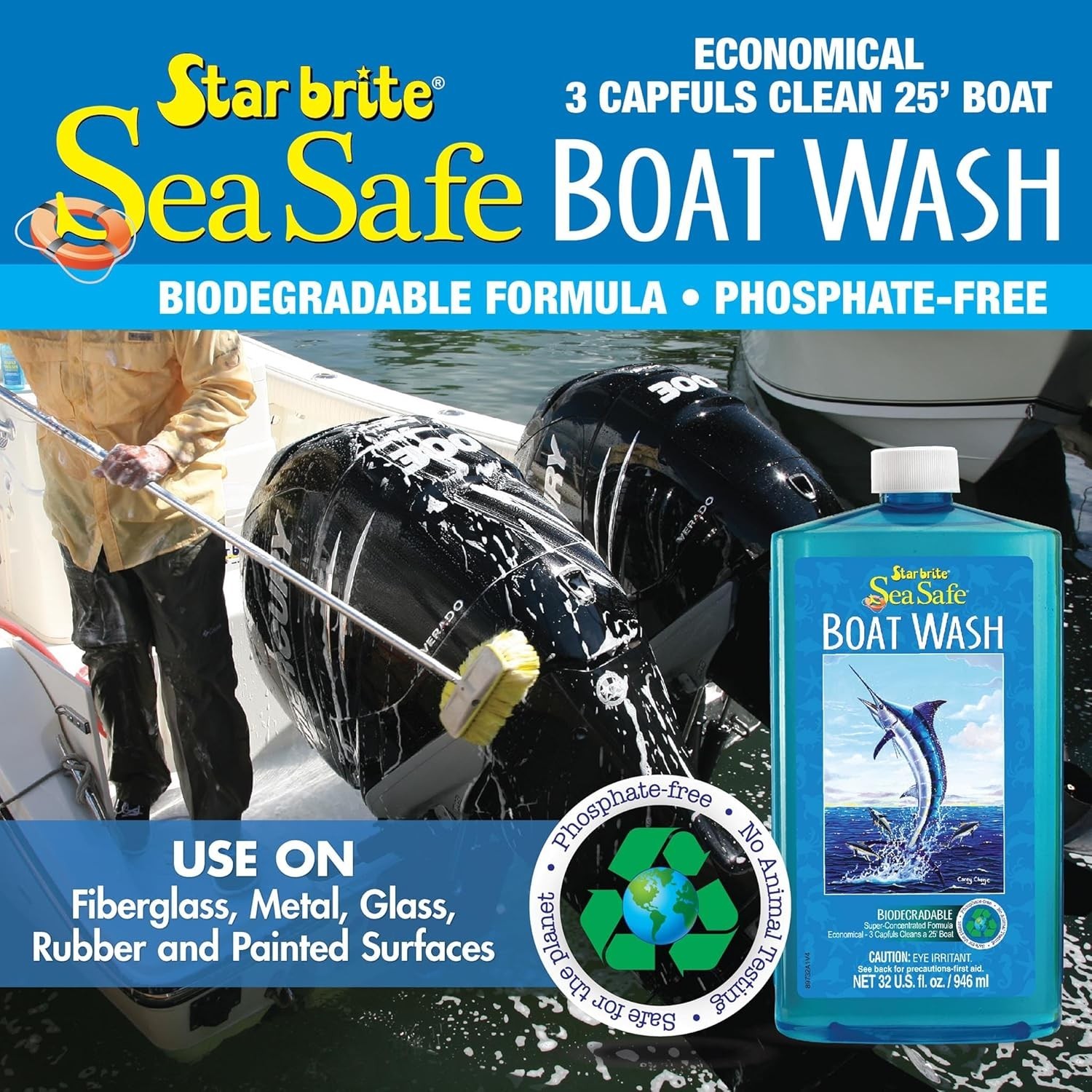 Sea Safe Boat Wash – Super Concentrated Formula – Gently Removes Dirt, Grime,…