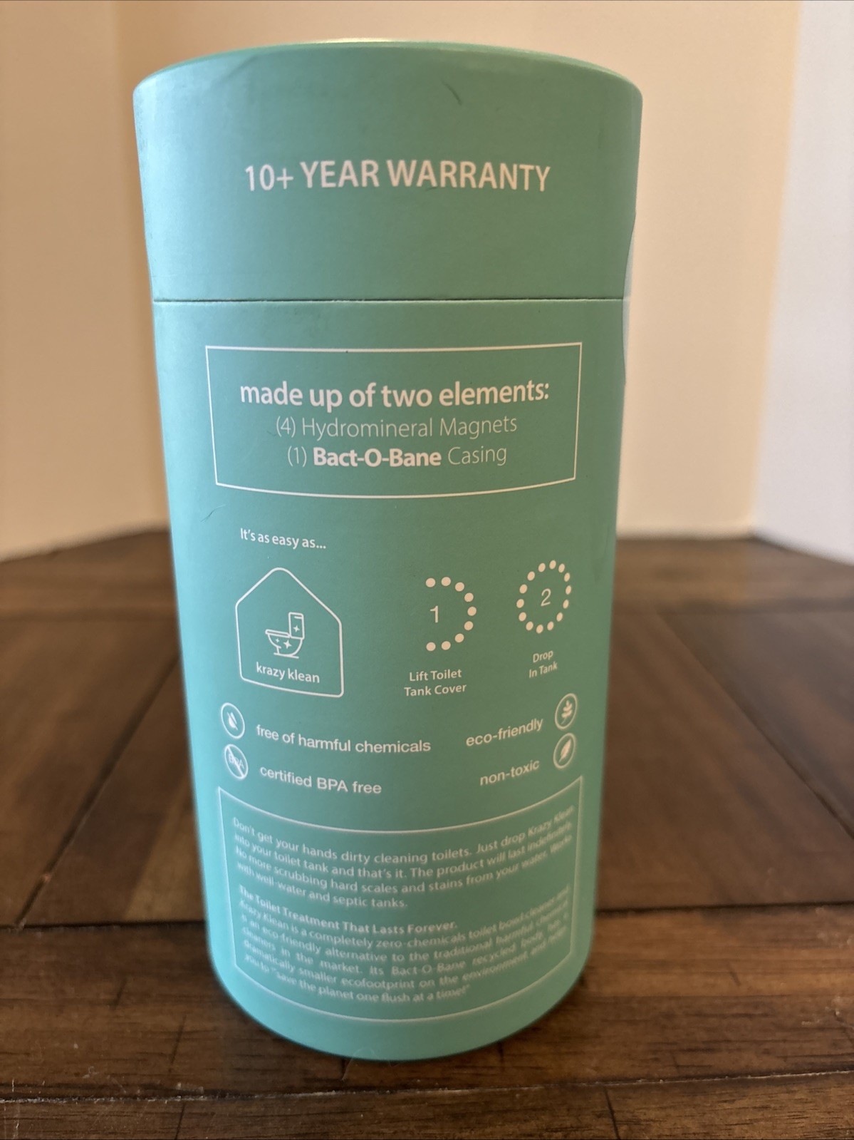 Krazy Klean with Bact-O-Bane Chemical Free Toilet Treatment 10 Years