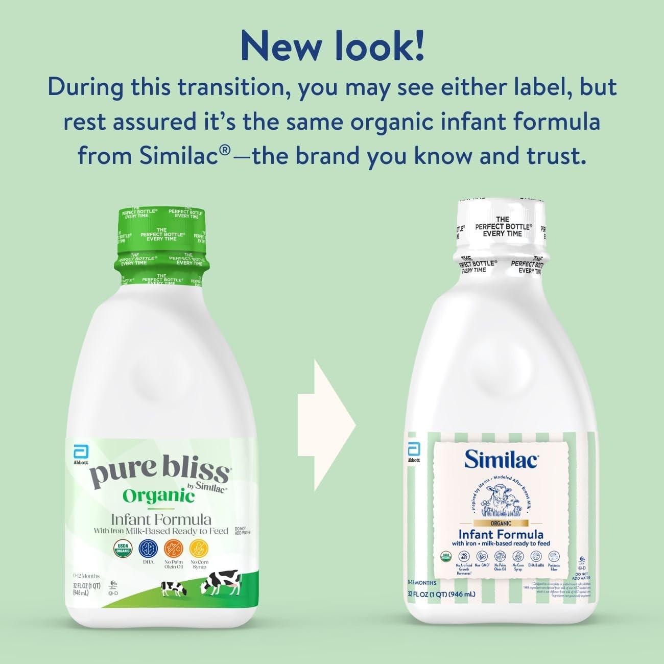 Similac Organic Infant Formula, Easy to Digest, USDA-Certified Organic, Ready