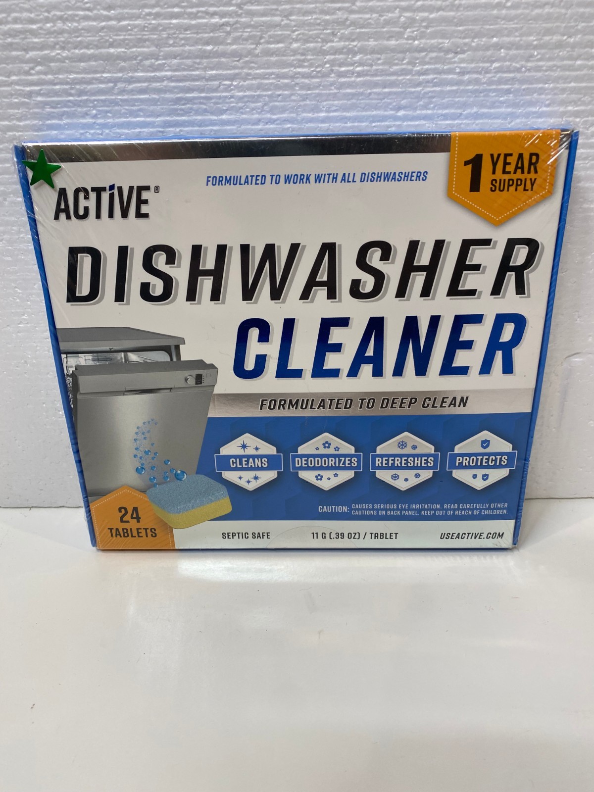 Active Dishwasher Cleaner and Deodorizer Tablets, Descaler 24 Count