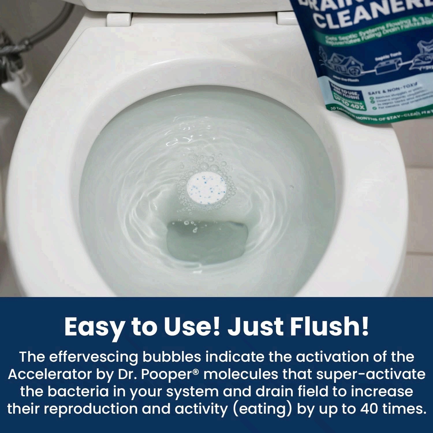 Drain Field Cleaner Tablets (20 Count) – Septic Tank Treatment for Clogs