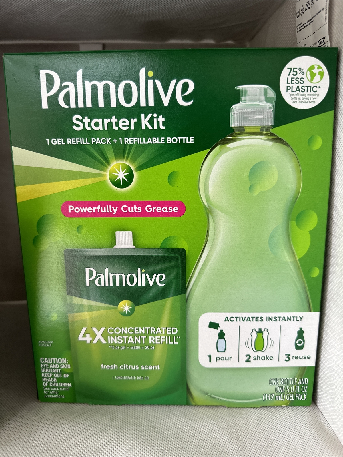 2 Palmolive 4X Concentrated Starter Kits, Fresh Citrus Scented, 2 Refill Packs✅