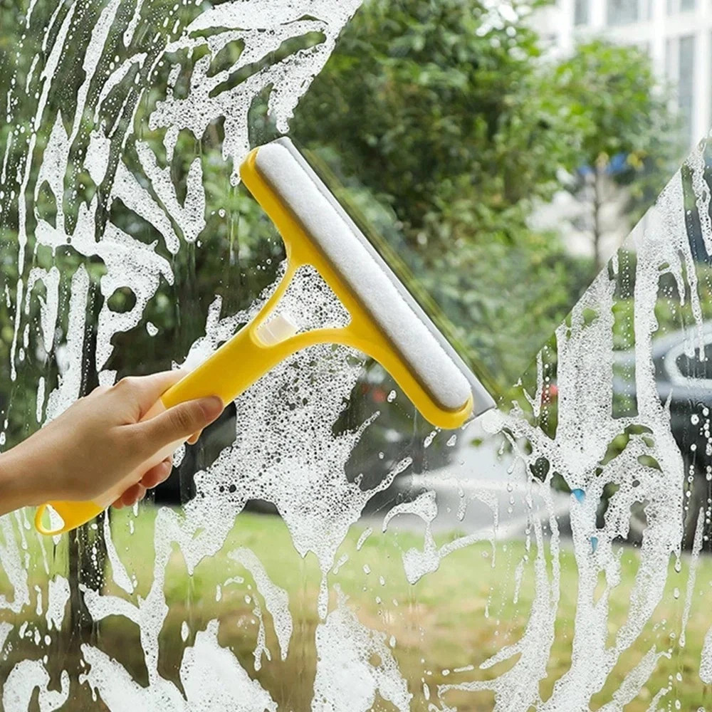 2-in-1 Spray Glass Cleaner Squeegee with Microfiber Pad Window Cleaning Tool