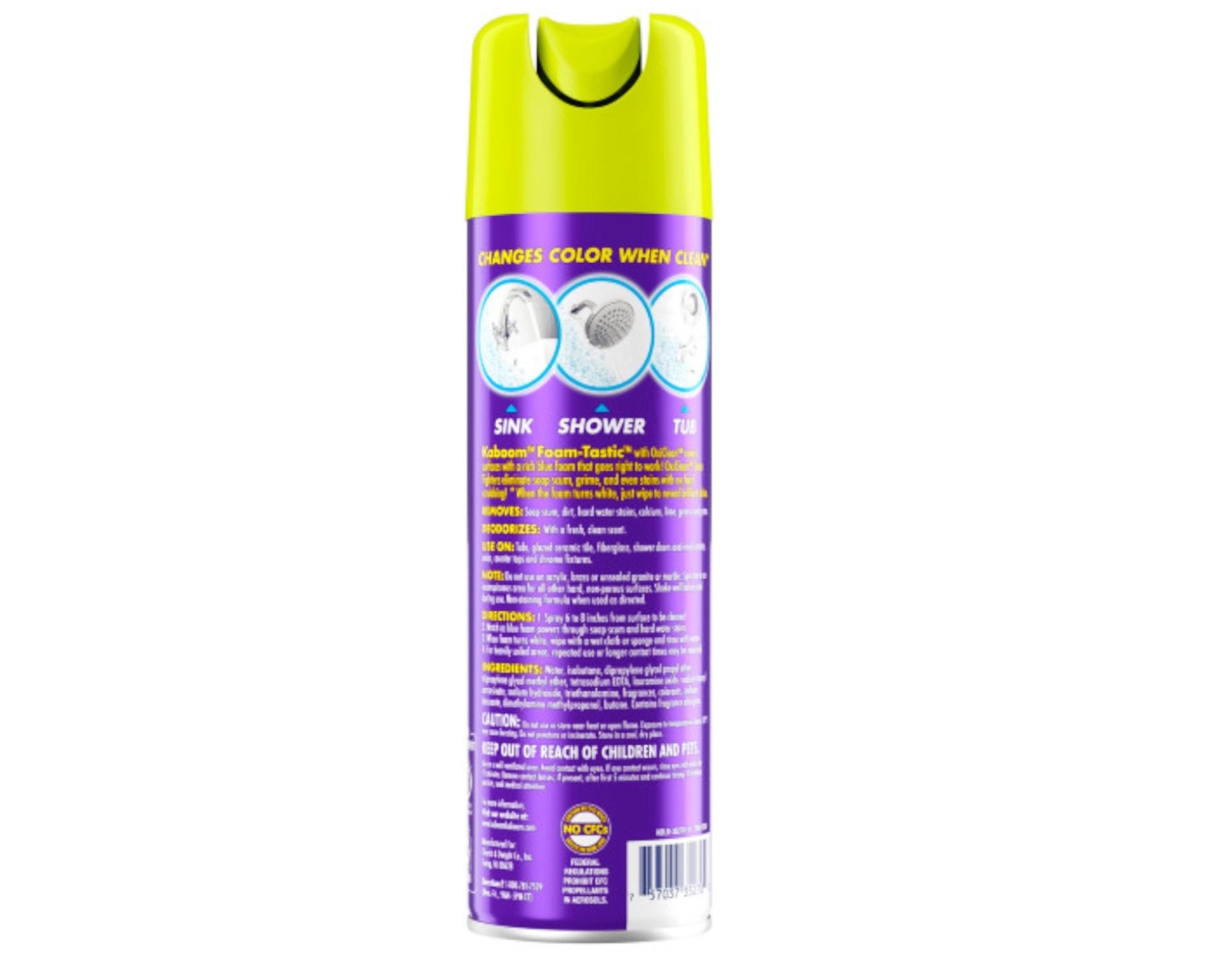 OxiClean Foam-Tastic Bathroom Cleaner, Citrus Scent, 19 oz Spray 5 Pack