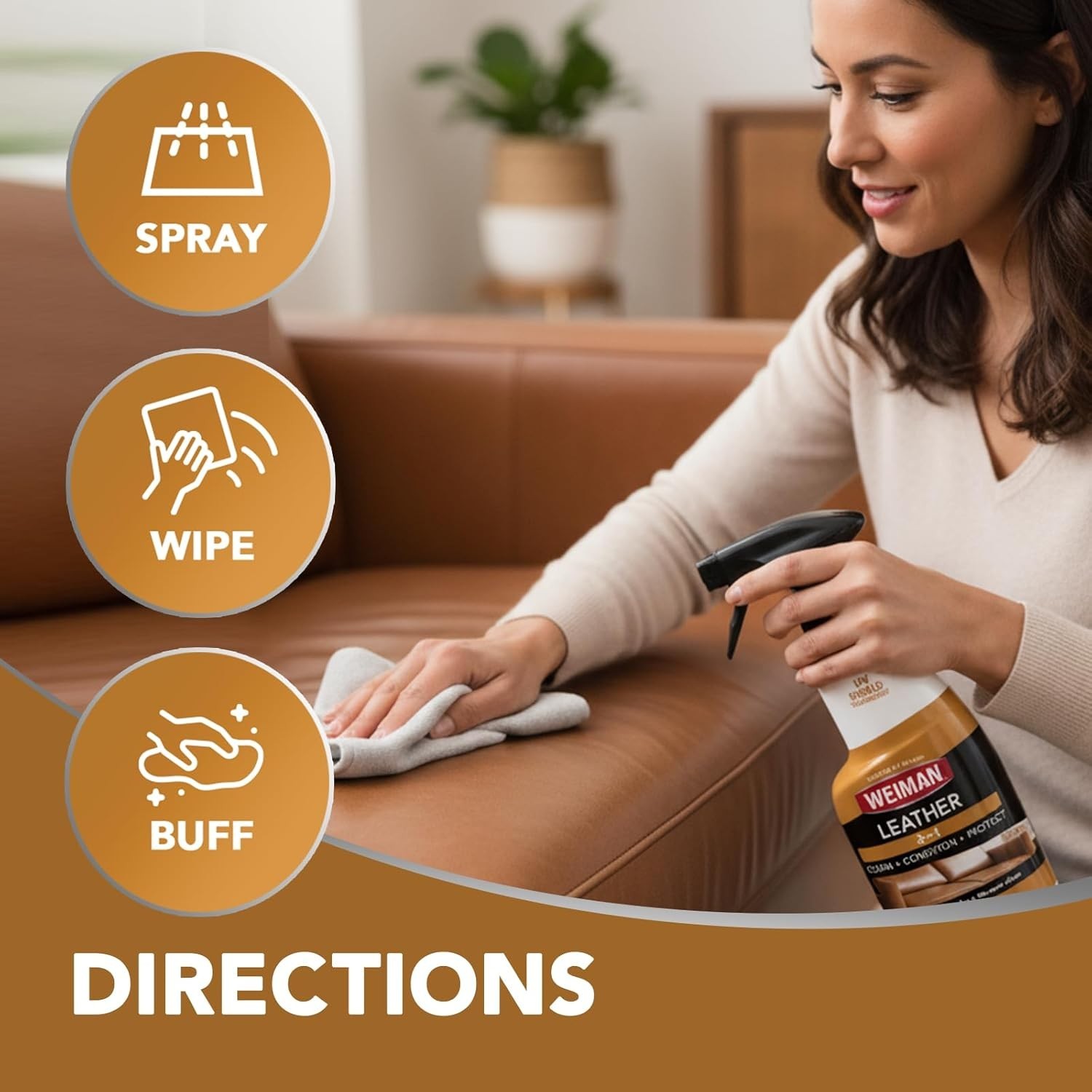Leather Cleaner and Conditioner for Furniture – 12 Ounce – 2 Pack – Ultra Vio…