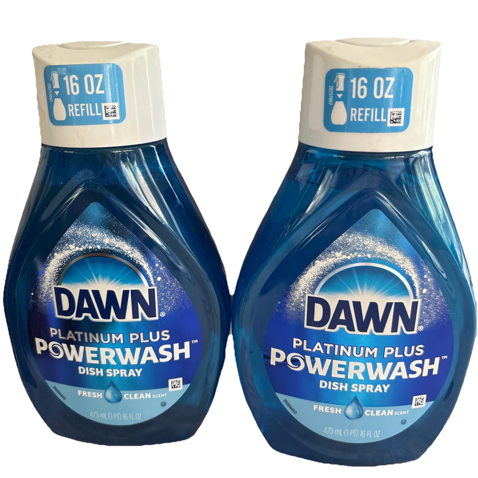 2 PACK Dawn Powerwash Fresh Scent Spray Refills, 16 fl oz each