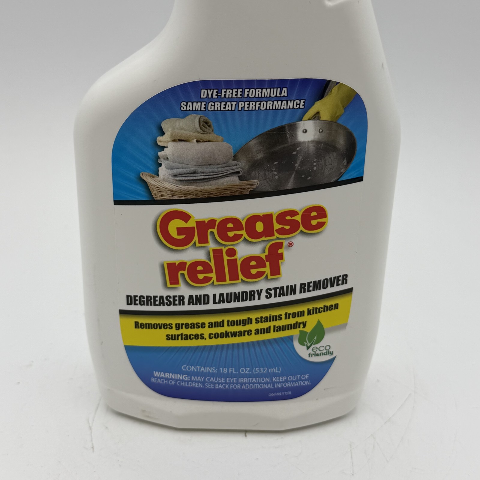 Grease Relief Degreaser & Laundry Stain Remover Spray 18 fl oz Dye-Free