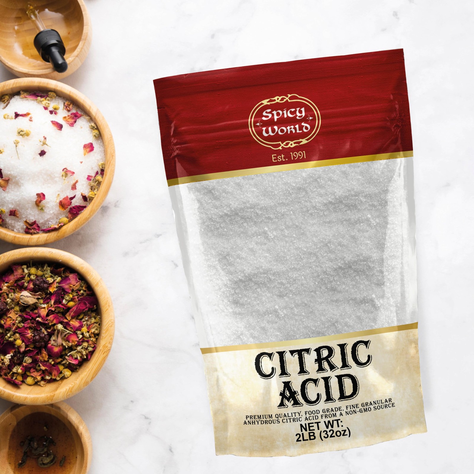 Citric Acid 2 LB Bag – 100% Pure, Food Grade & Non-GMO – Citric Acid Powder F…