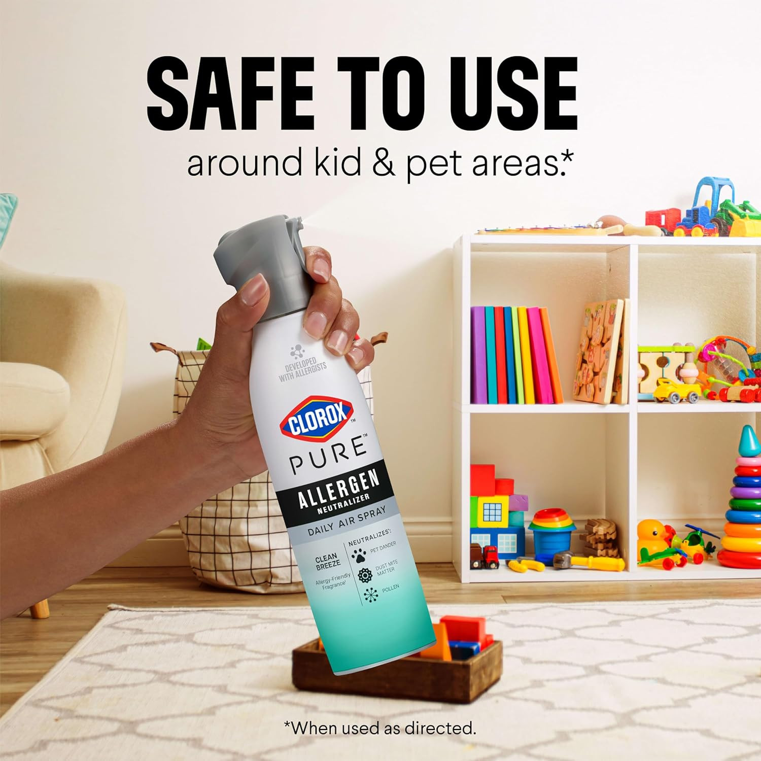 PURE Allergen Neutralizer Daily Air Spray, Clean Breeze, 8 Ounces