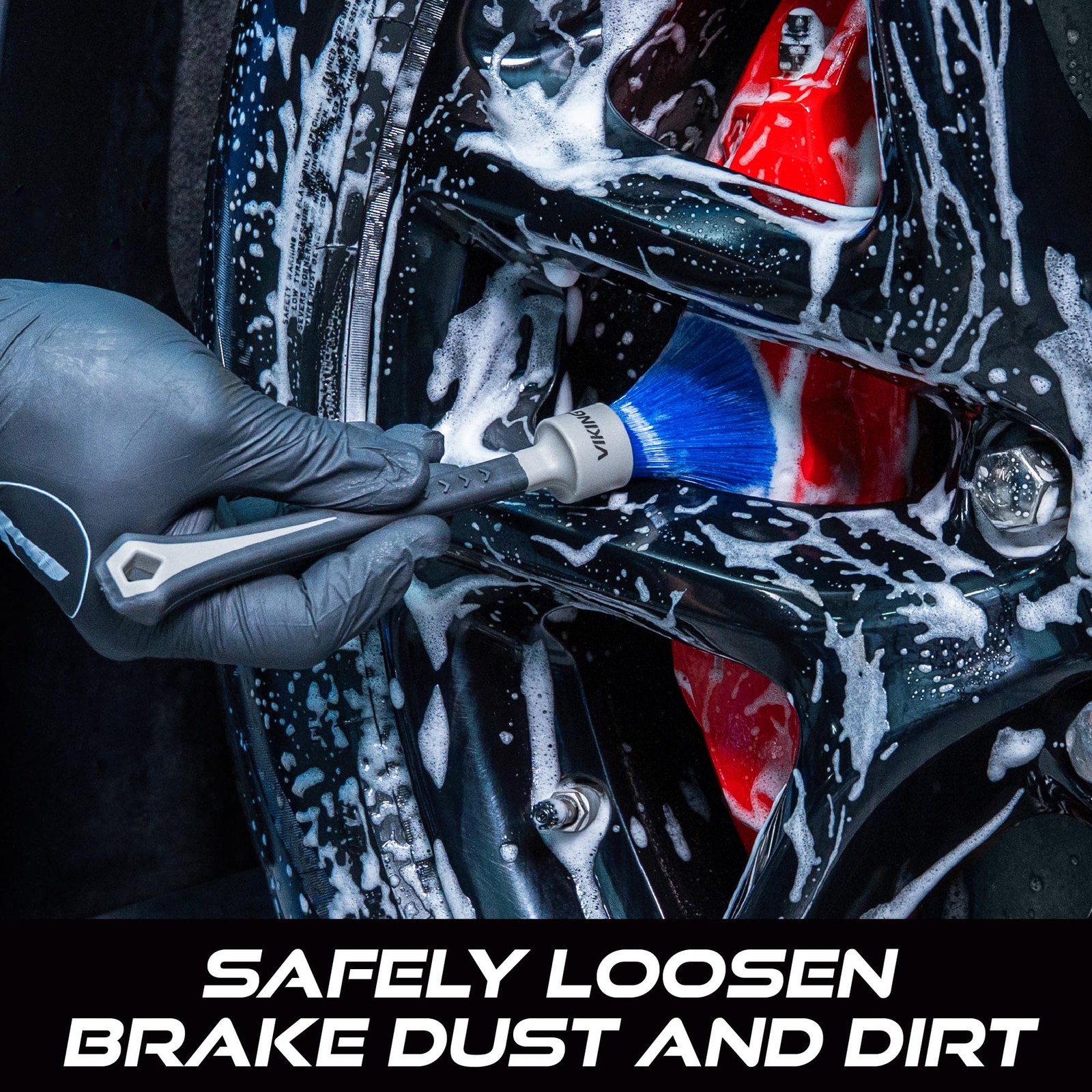 Cleaning Brush for Lug Nuts, Wheel Brush for Car Detailing Kit 8.5 Inch x 1 Inch