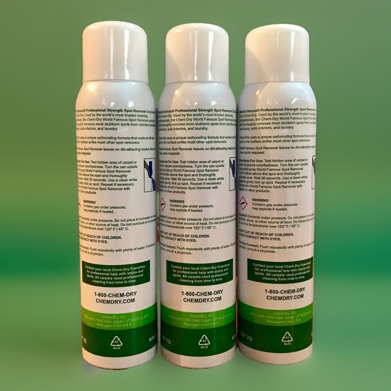 3 Cans Chem Dry Professional Strength Spot Remover 20 Oz New Design