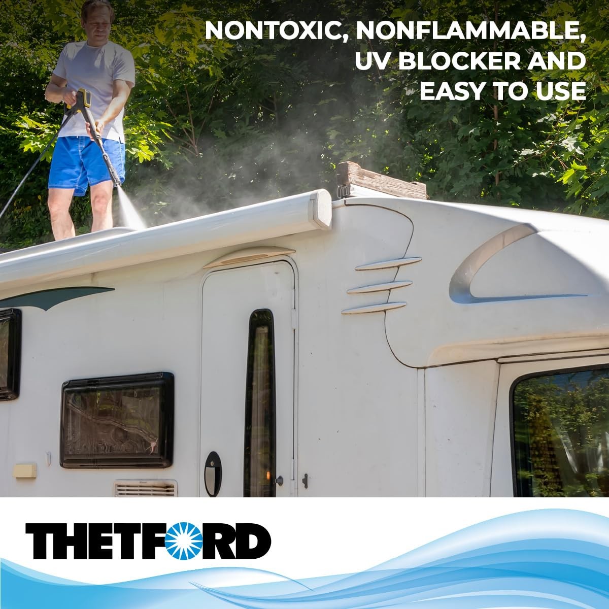 RV Rubber Roof Cleaner and Conditioner 32 Fl Oz Non Toxic UV Blocker Biodegra…