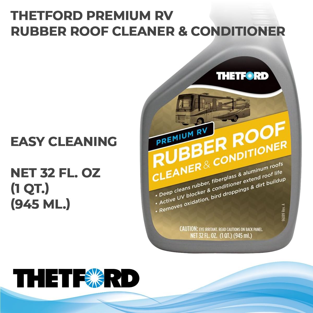 RV Rubber Roof Cleaner and Conditioner 32 Fl Oz Non Toxic UV Blocker Biodegra…