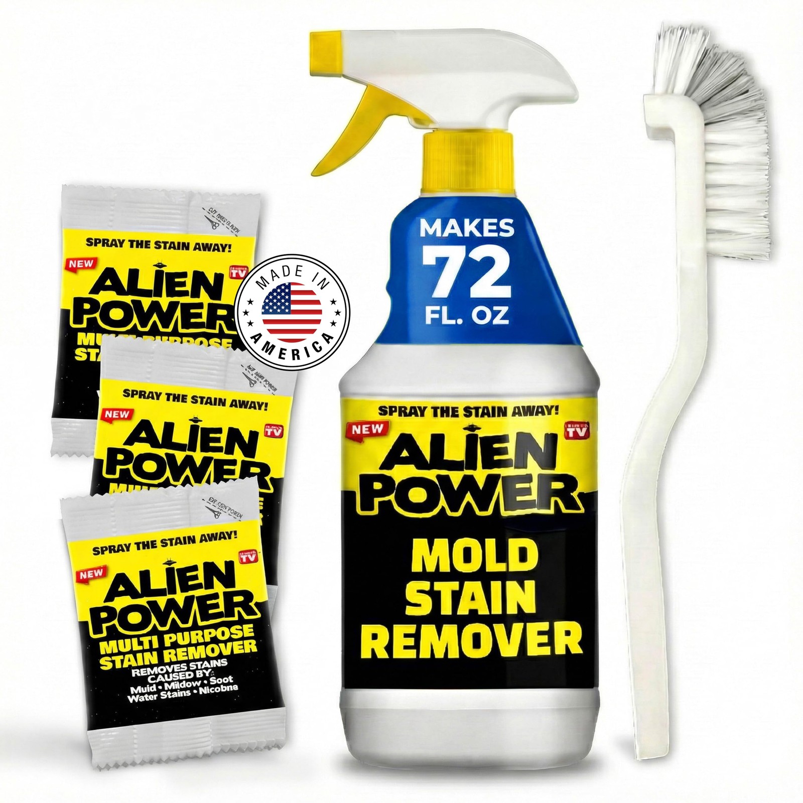 Alien Power 72 Fl Oz Instant Stain Remover Spray for Mold and Mildew and Grou…