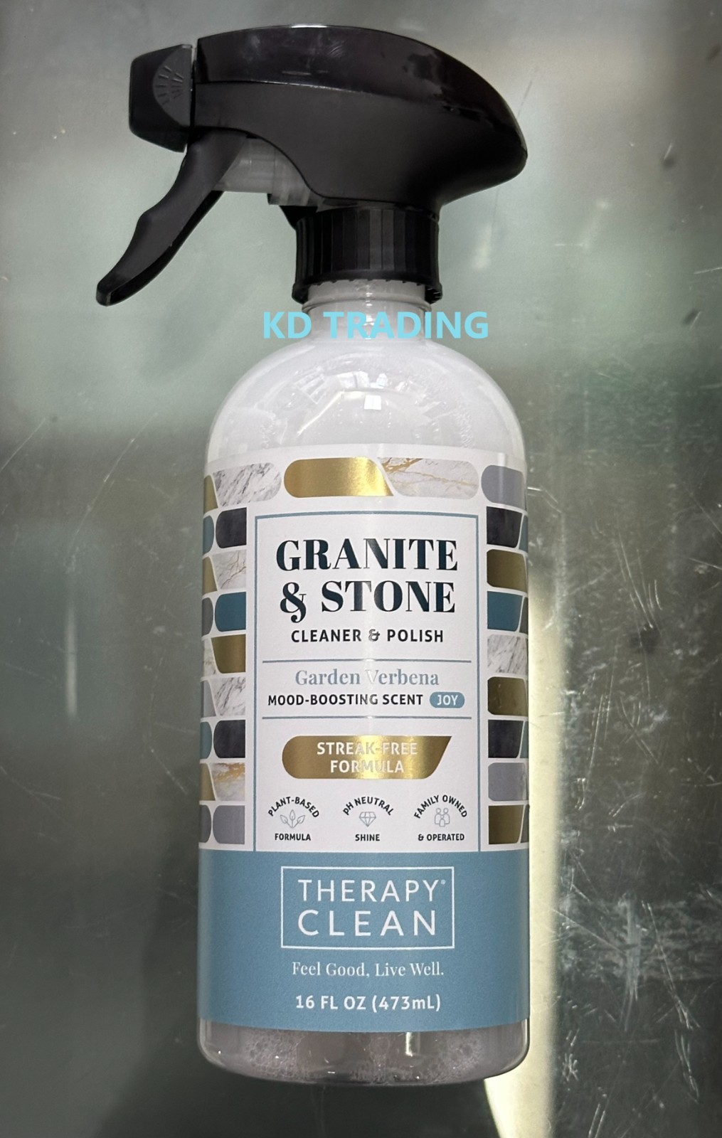 THERAPY CLEAN ~ GRANITE & STONE Mood Boosting Gardenia Verbena CLEANER & POLISH