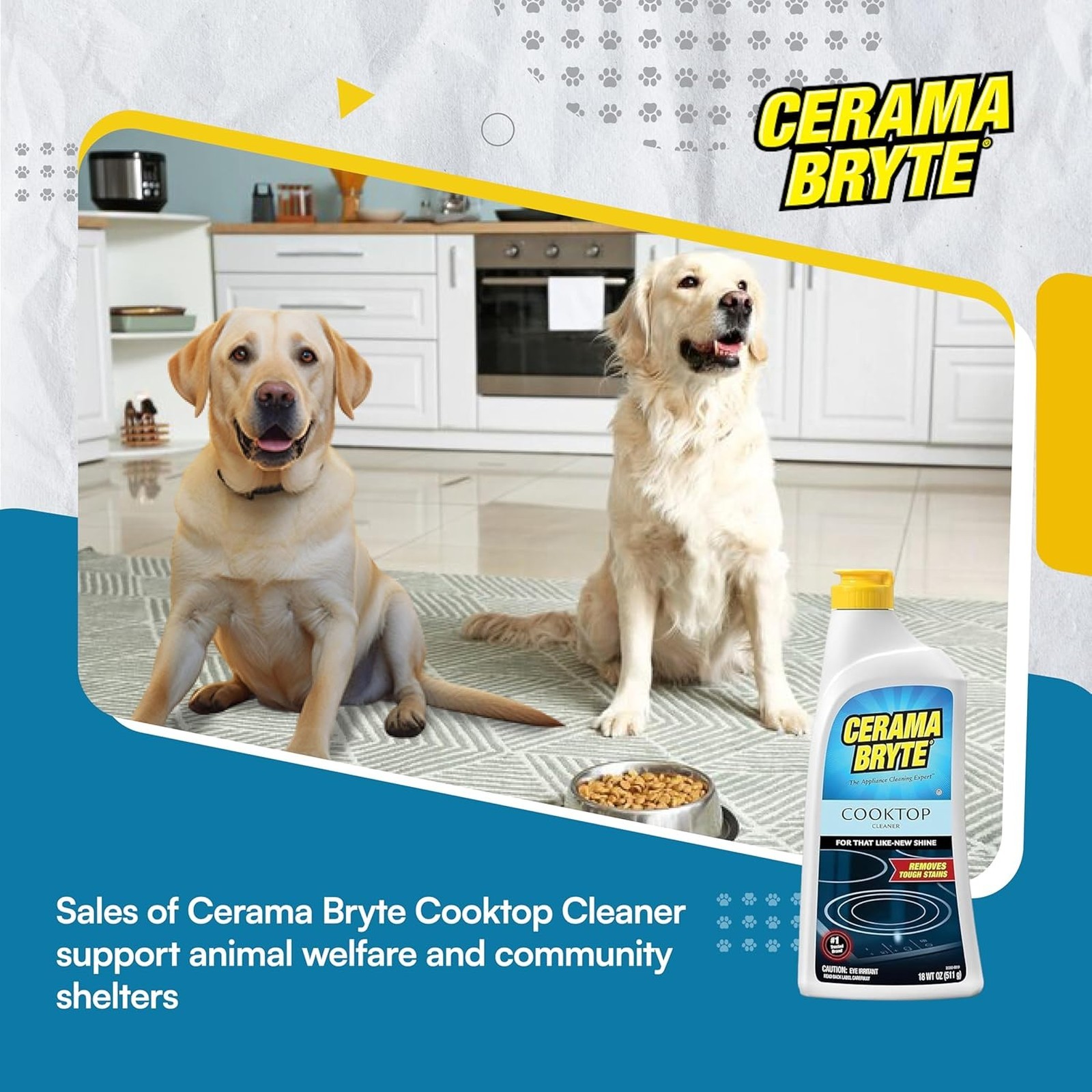 Cerama Bryte Cooktop Cleaner 10 oz and Daily Cooktop Spray 16 oz Set, Glass