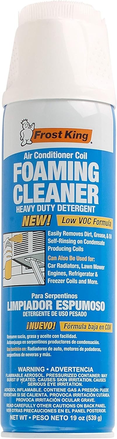 Frost King Foam Coil Cleaner Spray 19oz Heavy Duty Air Conditioner Cleaner