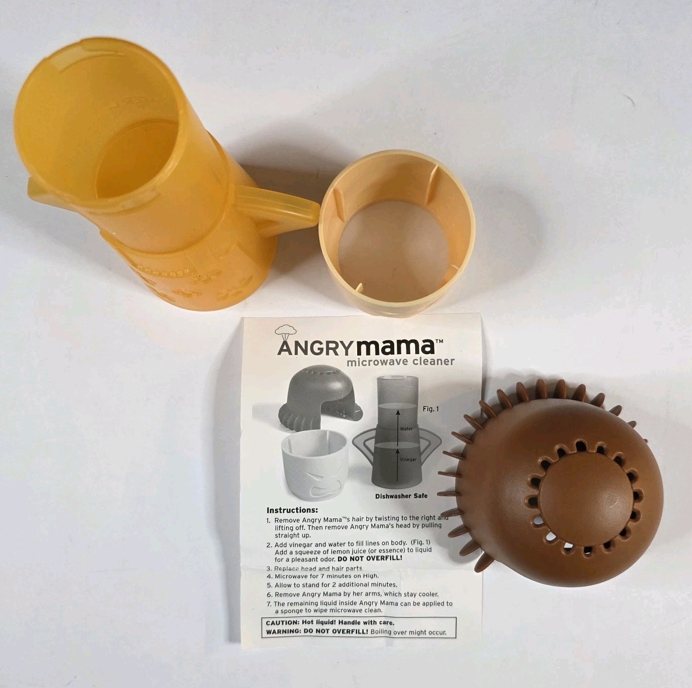 Angry Mama Microwave Cleaner Bulbhead dishwasher safe steams away stains odors