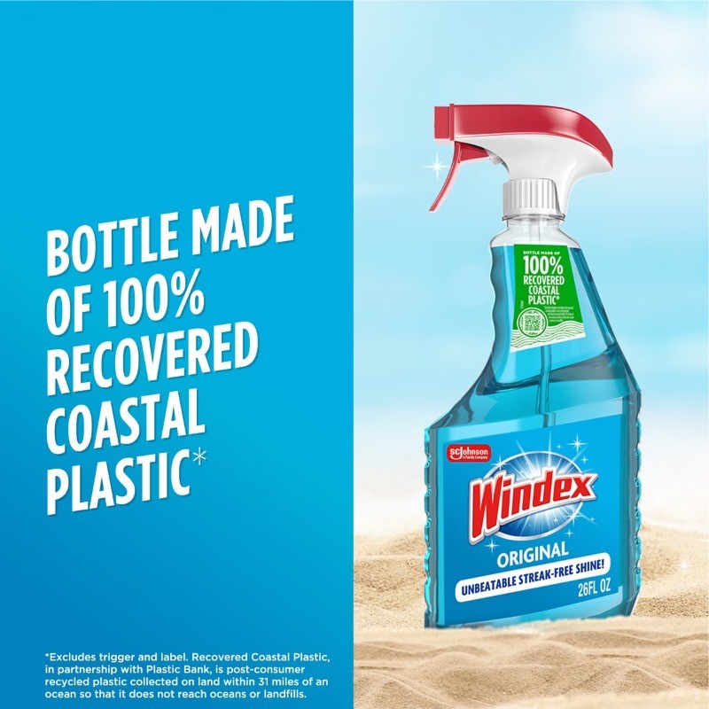 Windex Original Blue Window and Glass Cleaner Spray – 26 fl oz