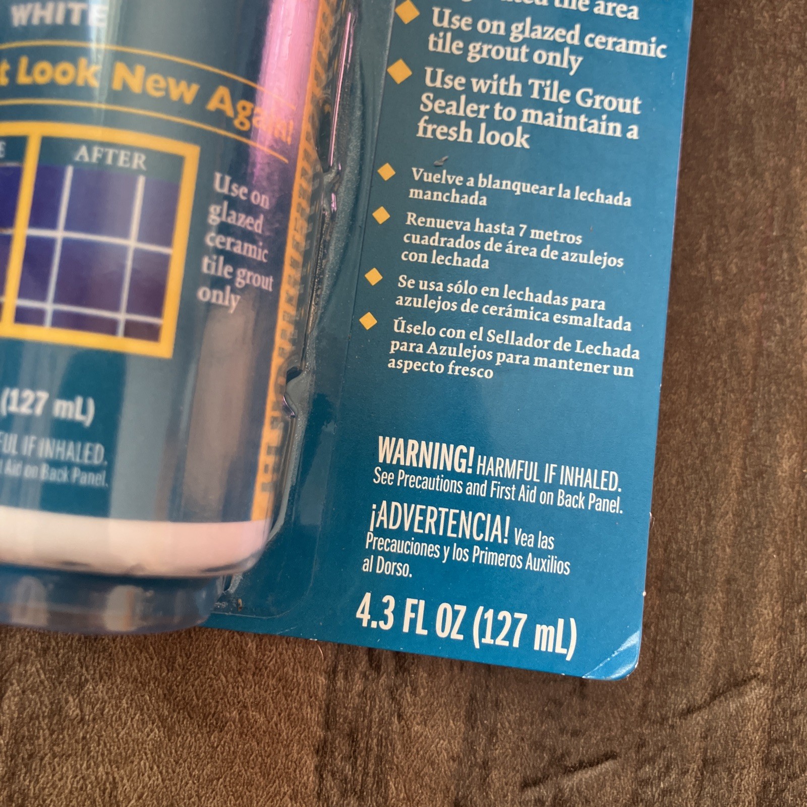 Tile Guard Tile Grout Coating 4.3 Fl Oz Bottle Cleaner Whitener Glazed Ceramic