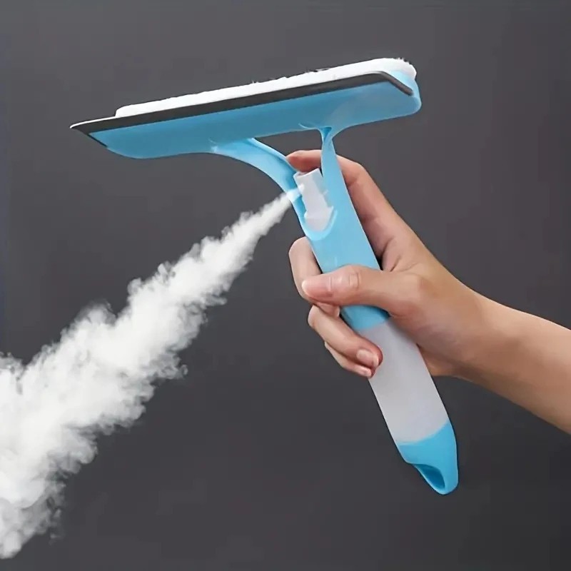3-in-1 Spray Bottle Glass Squeegee Set Streak Free Window Mirror Cleaner Gift