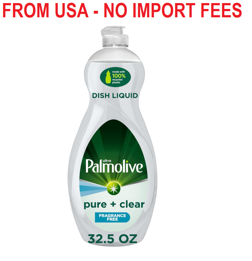 Palmolive Ultra Dishwashing Liquid Dish Soap, Pure + Clear Fragrance Free – 32.5