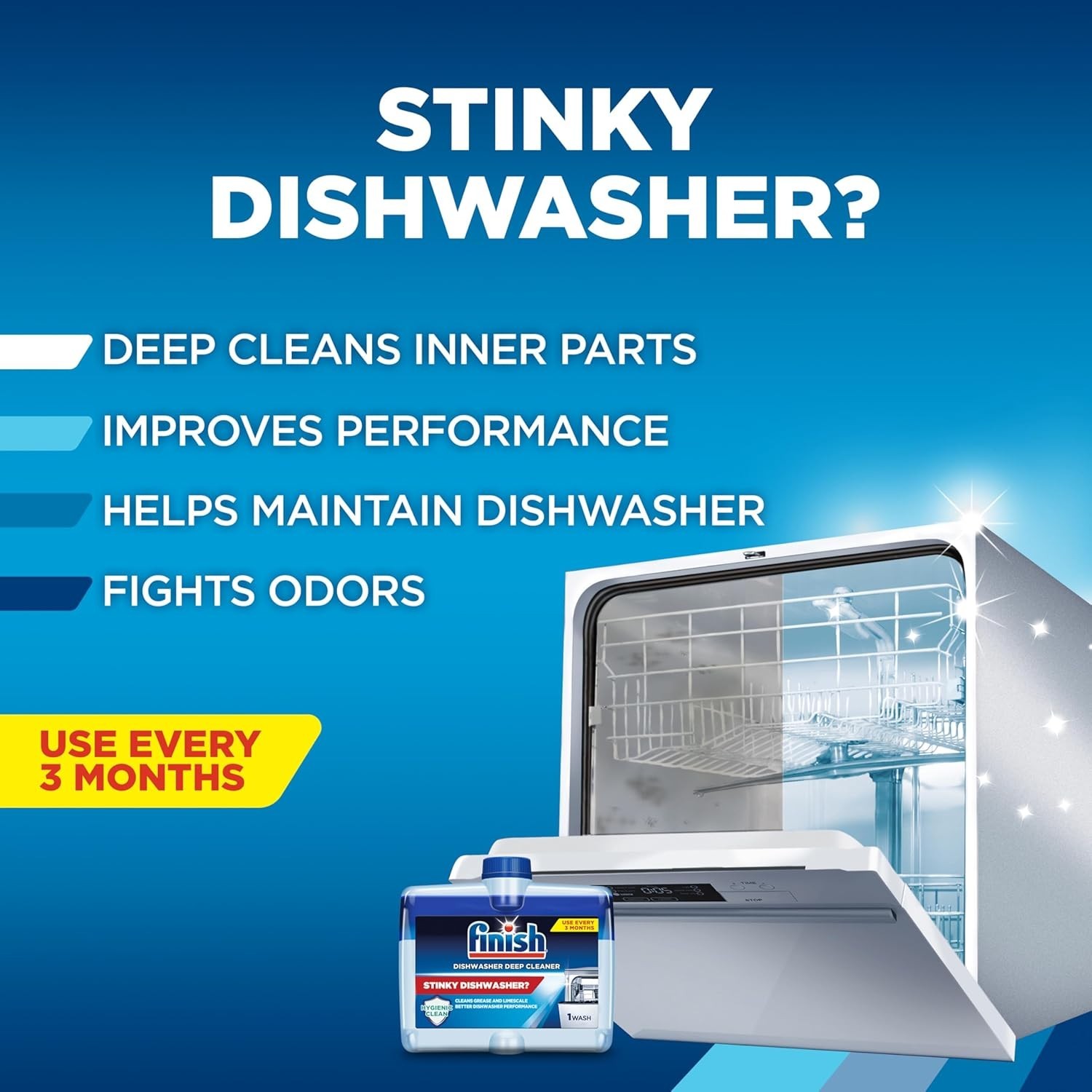 Dishwasher Cleaner Liquid 8.45oz – Safe for Most Dishwashers & Odor-Free