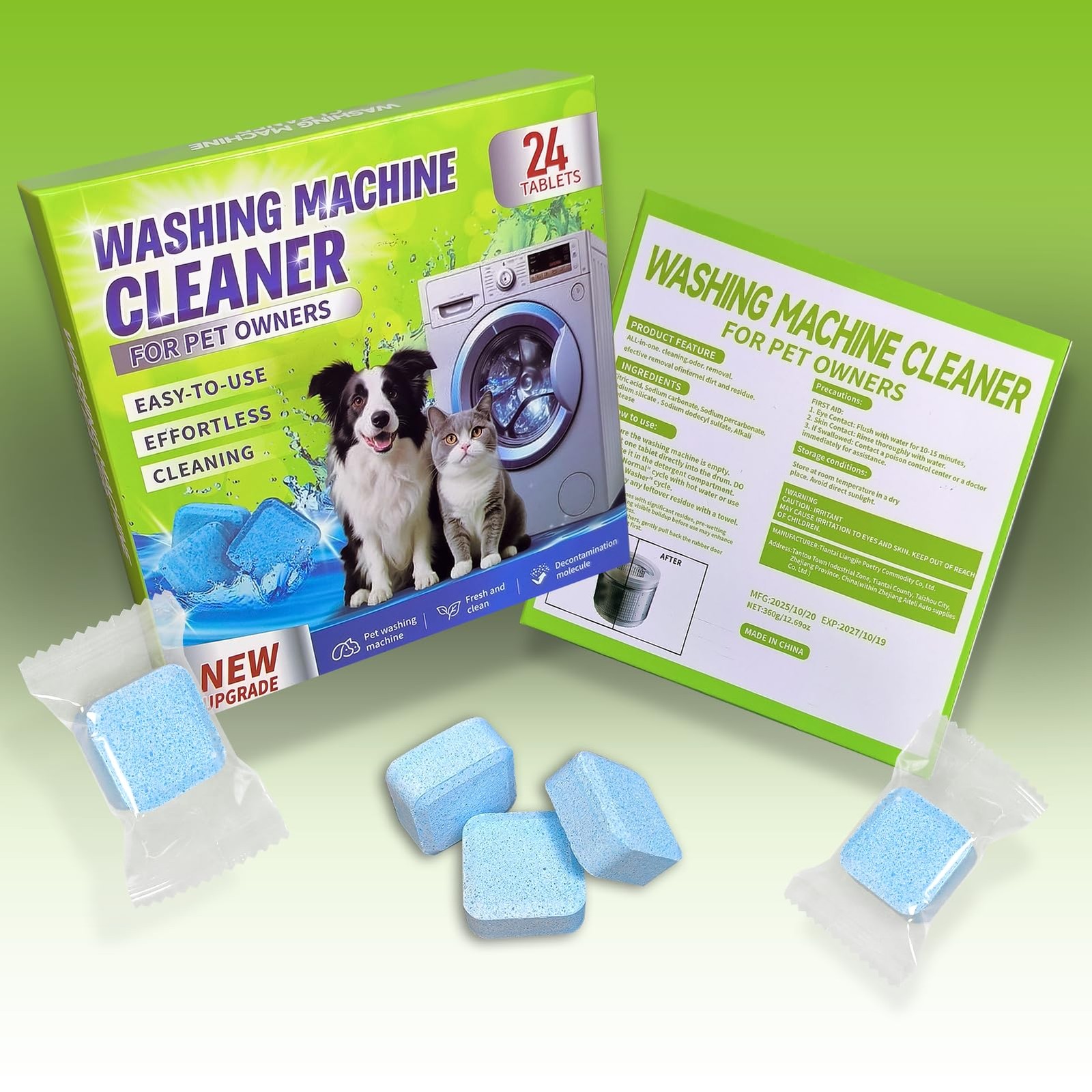 Washing Machine Cleaner Tablets – Deep Cleans & Descaler for Front Load and T…
