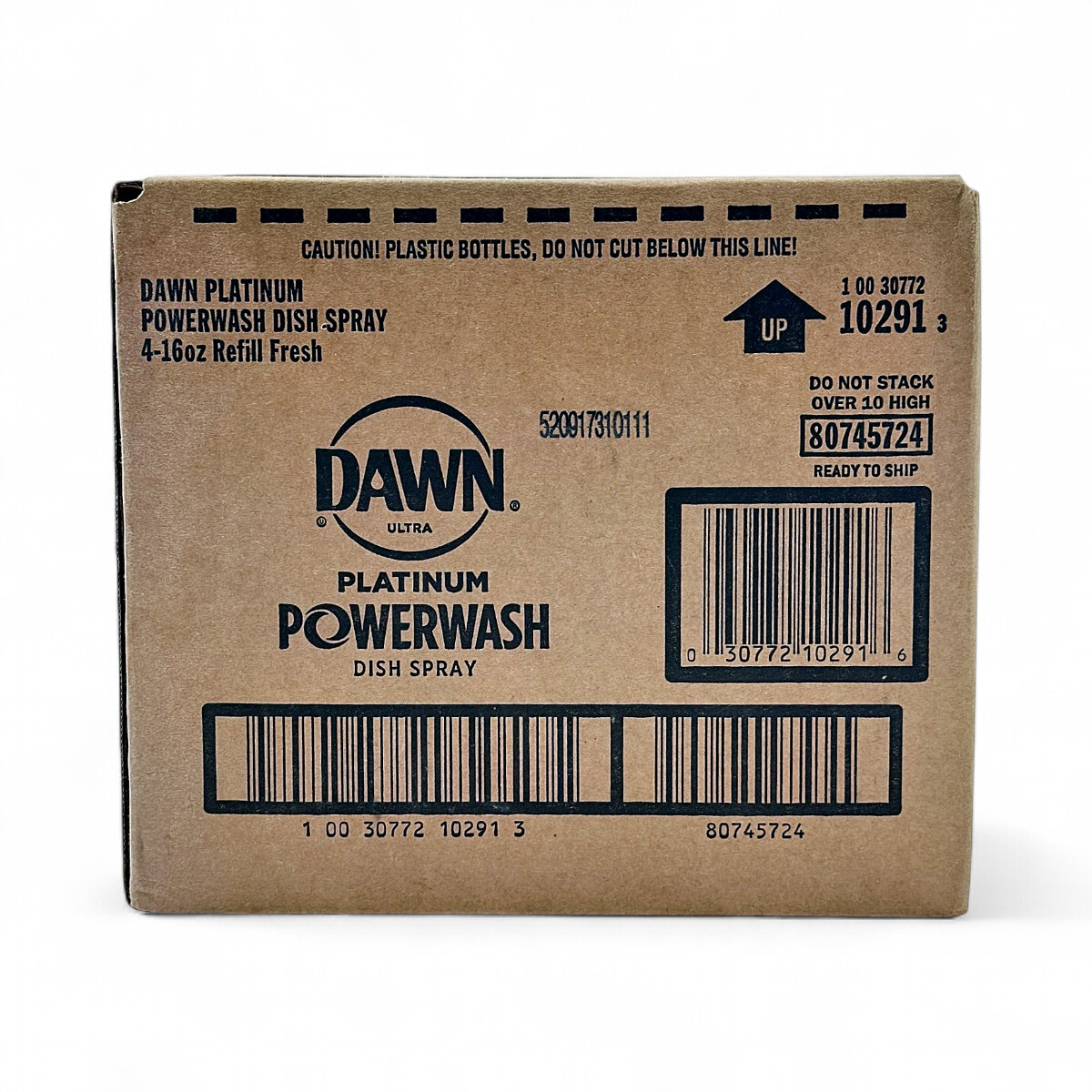 Dawn Ultra Platinum Powerwash Dish Spray Fresh Clean Refill 4-Pack 16oz Refill