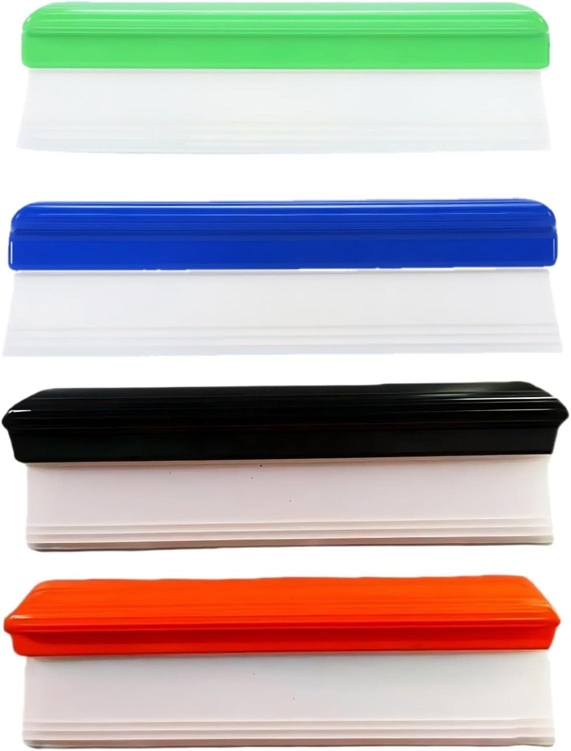 4-Pack 12-Inch Silicone Car Squeegee, Flexible Auto Water Blade Wiper for Car Wi