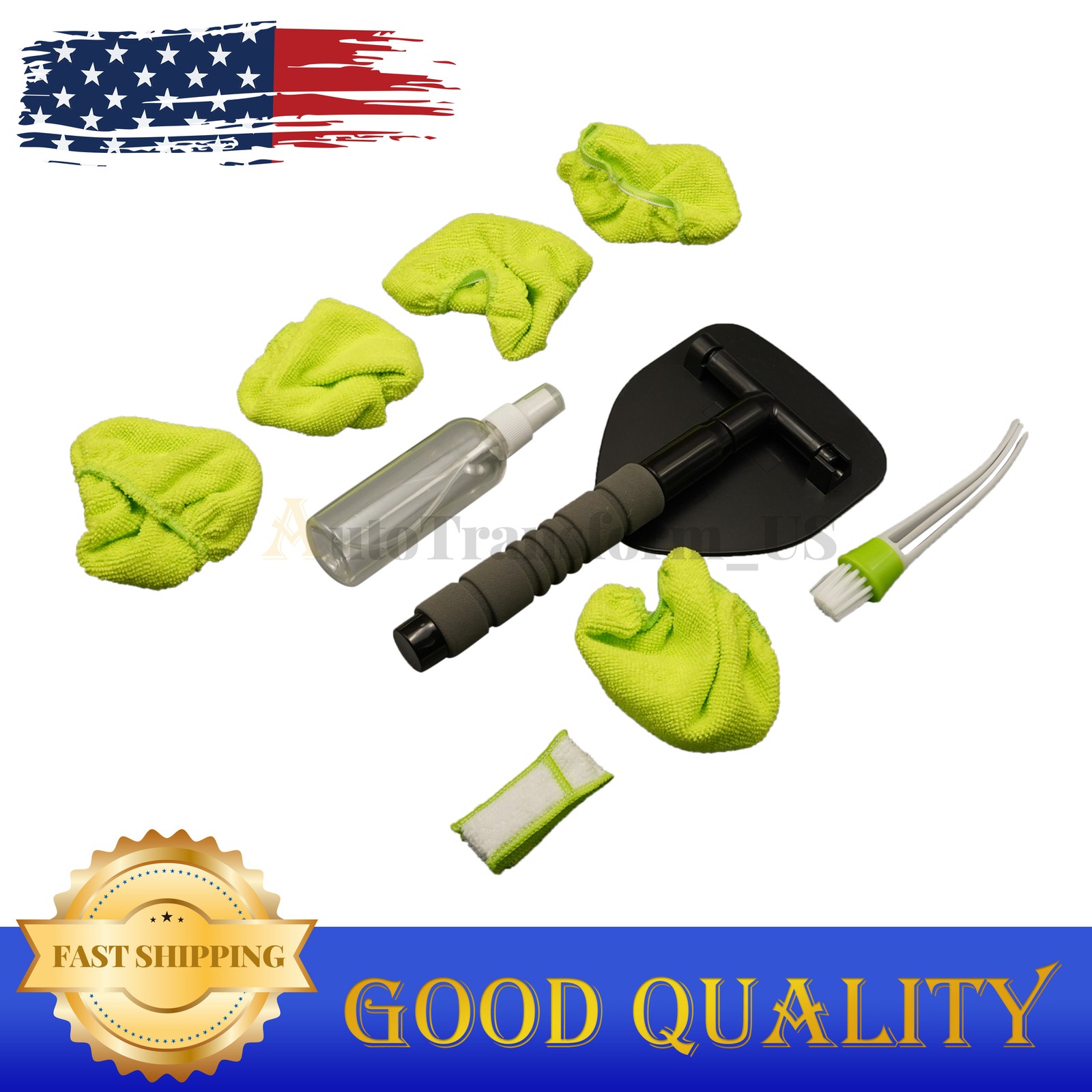 Windshield Cleaning Tool Kit Extendable Car Window Glass Wiper Cleaner Brush Pad