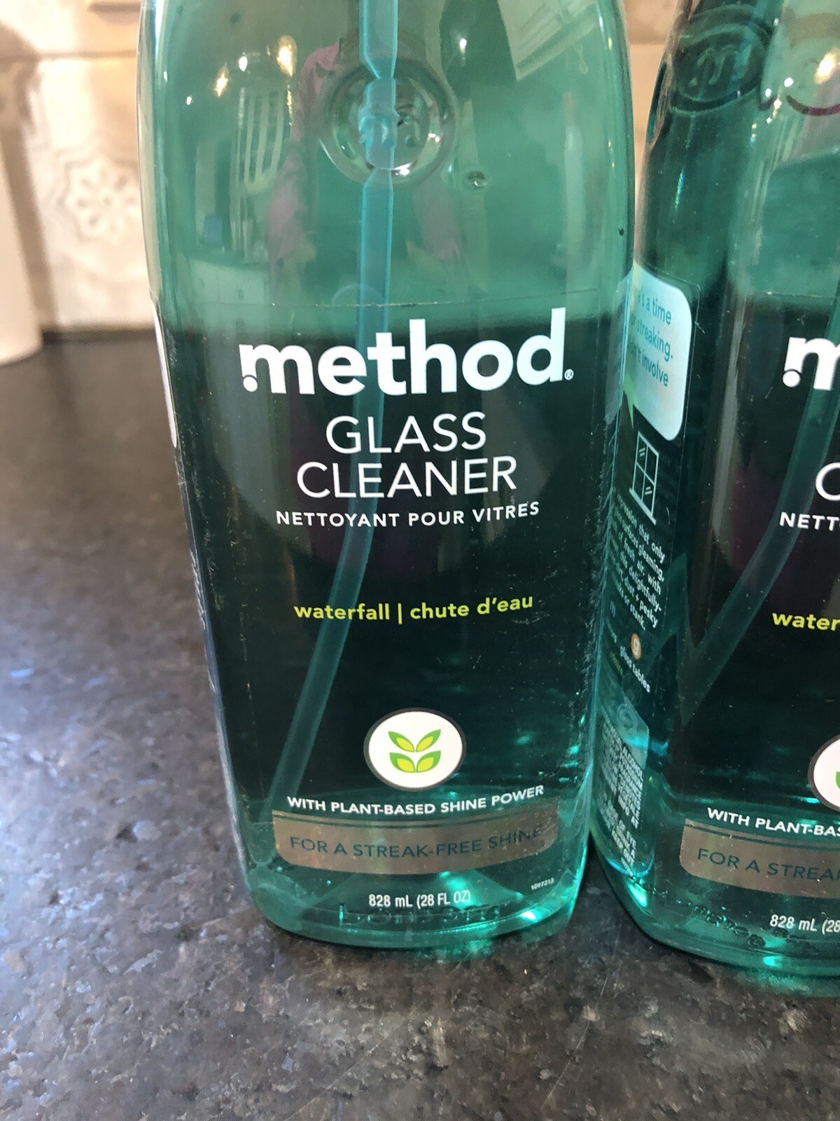 2~ Method Waterfall Glass & Surface Cleaner Liquid 28oz Plant Based Streak-free