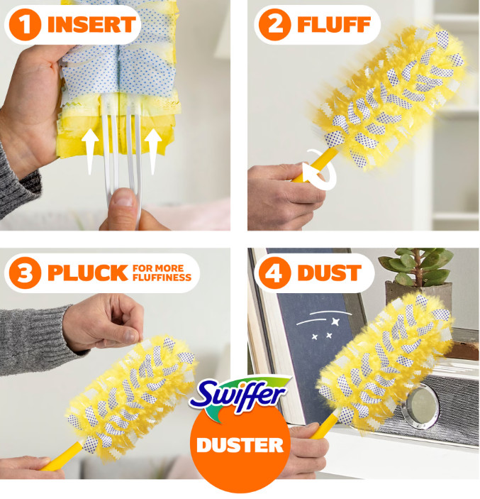 (2 pack) Swiffer Dusters Heavy Duty Duster Refills, Unscented, 11 Count