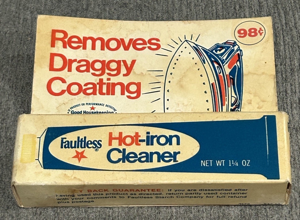 Vintage Faultless Hot Iron Cleaner 1.25 Oz Sealed In Original Package