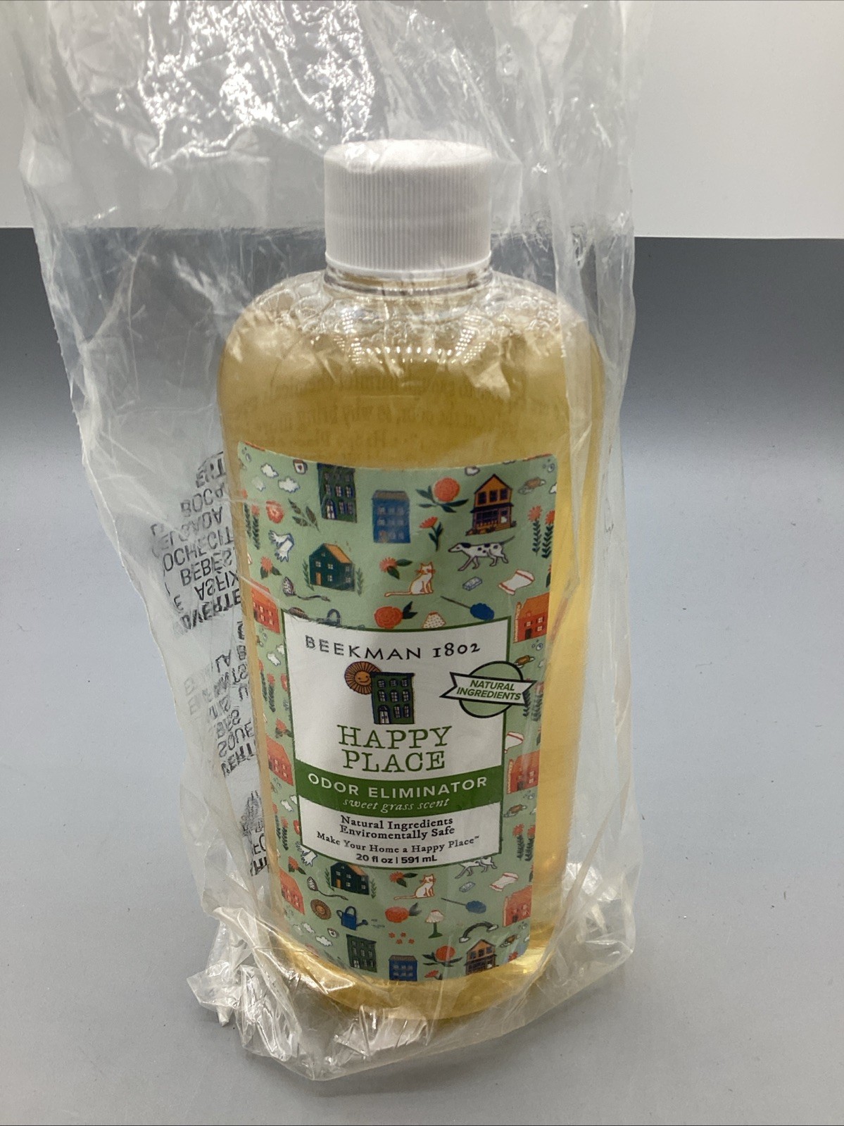 Beekman 1802 Happy Place Odor Eliminator, Sweet Grass Scent, 20 fl Oz-NEW!!