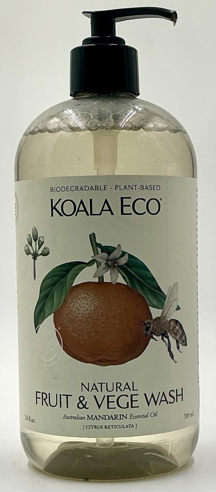 NATURAL FRUIT & VEGE WASH. Removes Pesticides, Wax, No Aftertaste By Koala Eco