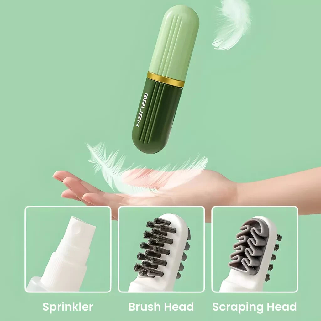 3-in-1 Eco-Friendly Portable Cleaning Brush with Liquid Dispenser