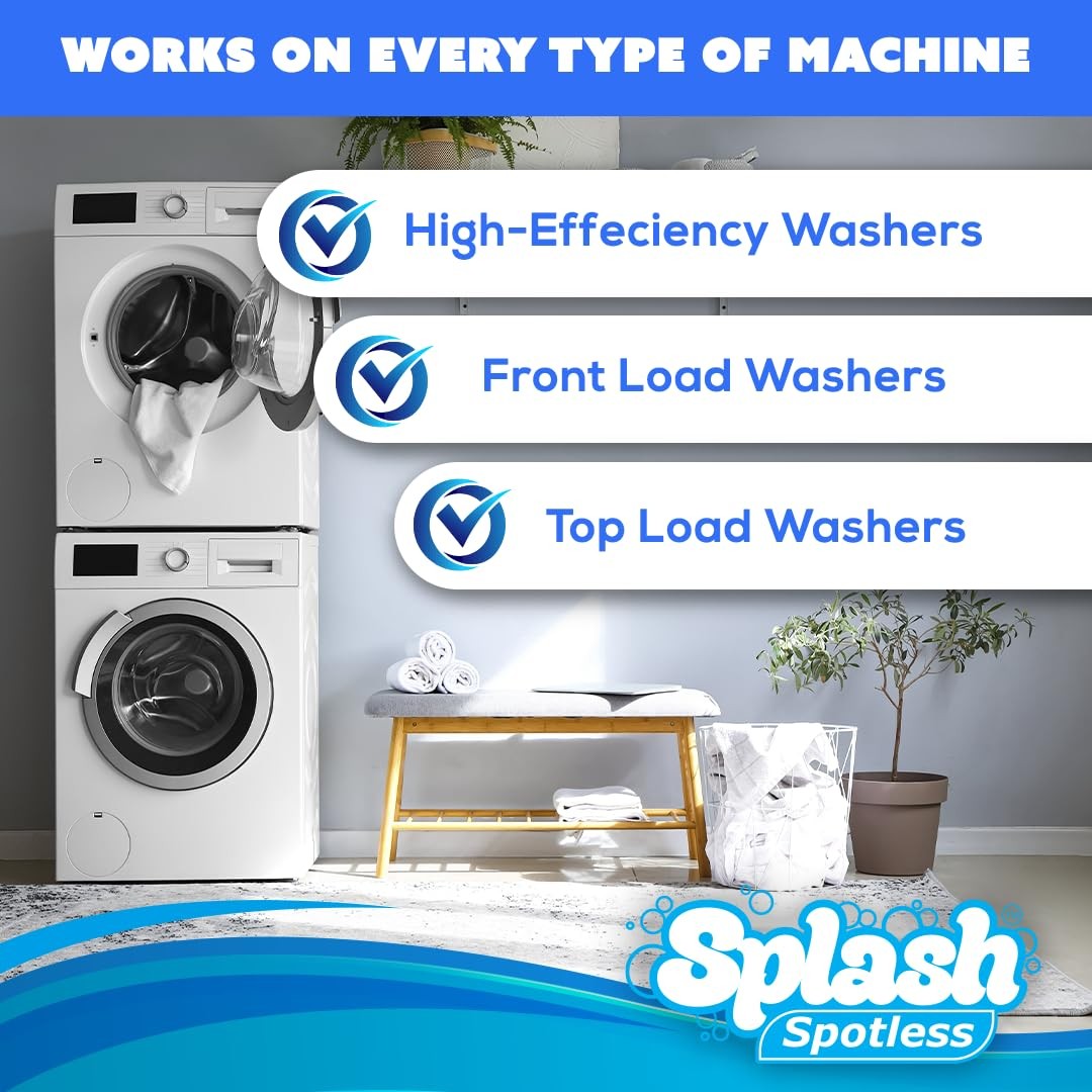Splash Spotless Washing Machine Cleaner Tablets 6 Count Deep Cleaning Formula