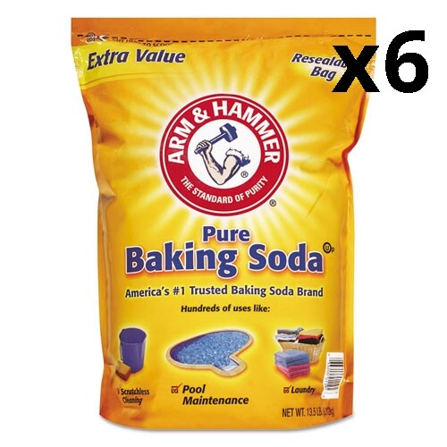 (6) Baking Soda, 13-1/2 lb Bag, Original Scent